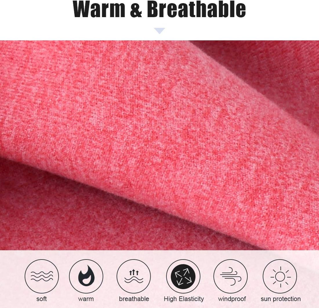 KGC 2 Pack Winter Neck Warmer Gaiter Fleece Windproof Face Mask Cover Cold Weather Scarf for Men & Women