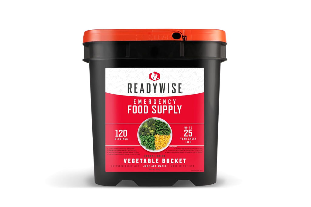 READYWISE Emergency Food Survival Supply Vegetables Bucket, 120 Servings