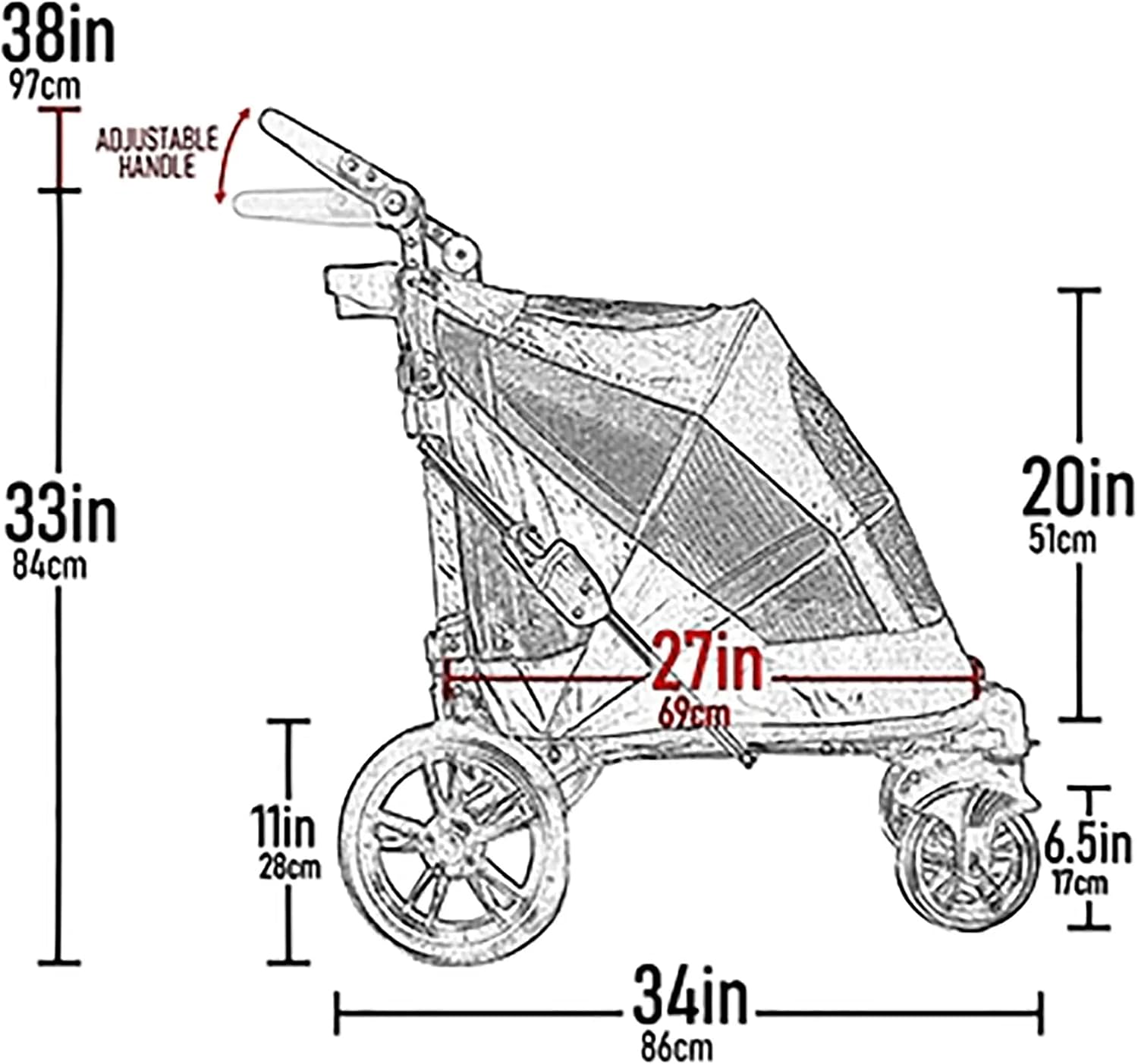 Pet Gear No-Zip Excursion Pet Stroller, Dark Platinum
