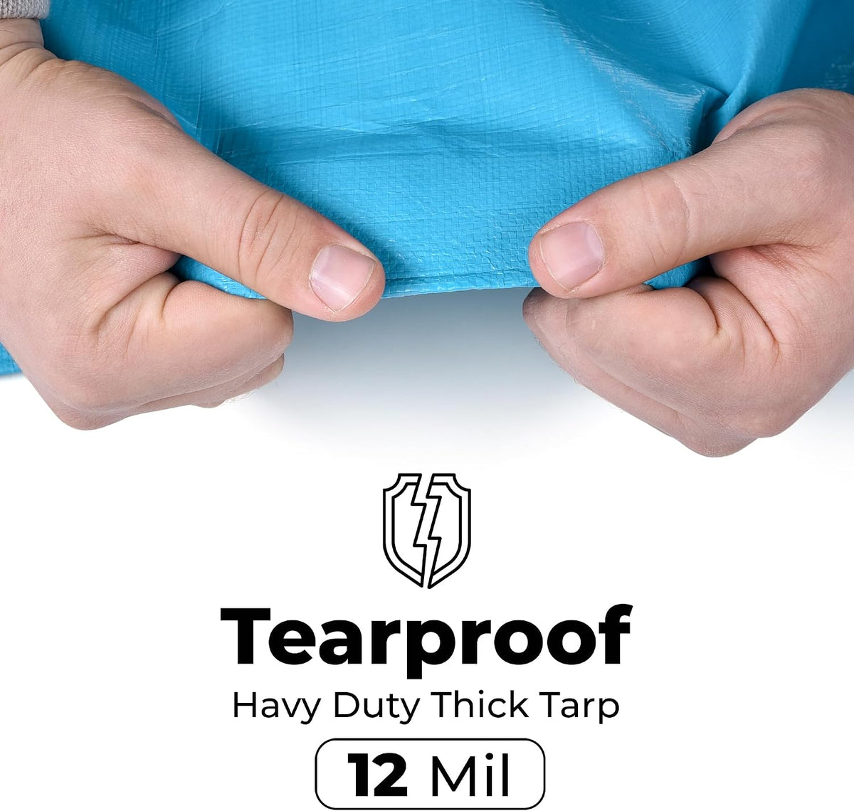 Tarps Heavy Duty Waterproof 20x30 ft, 12 mil Thick Tarp Cover with Grommets