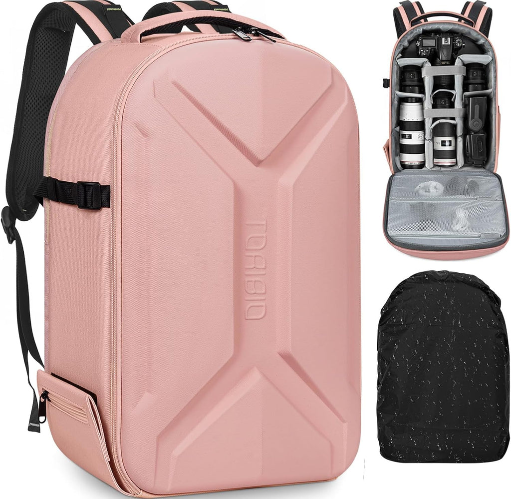 TORIBIO Large Hardshell Camera Backpack DSLR/SLR/Mirrorless Photography Bag