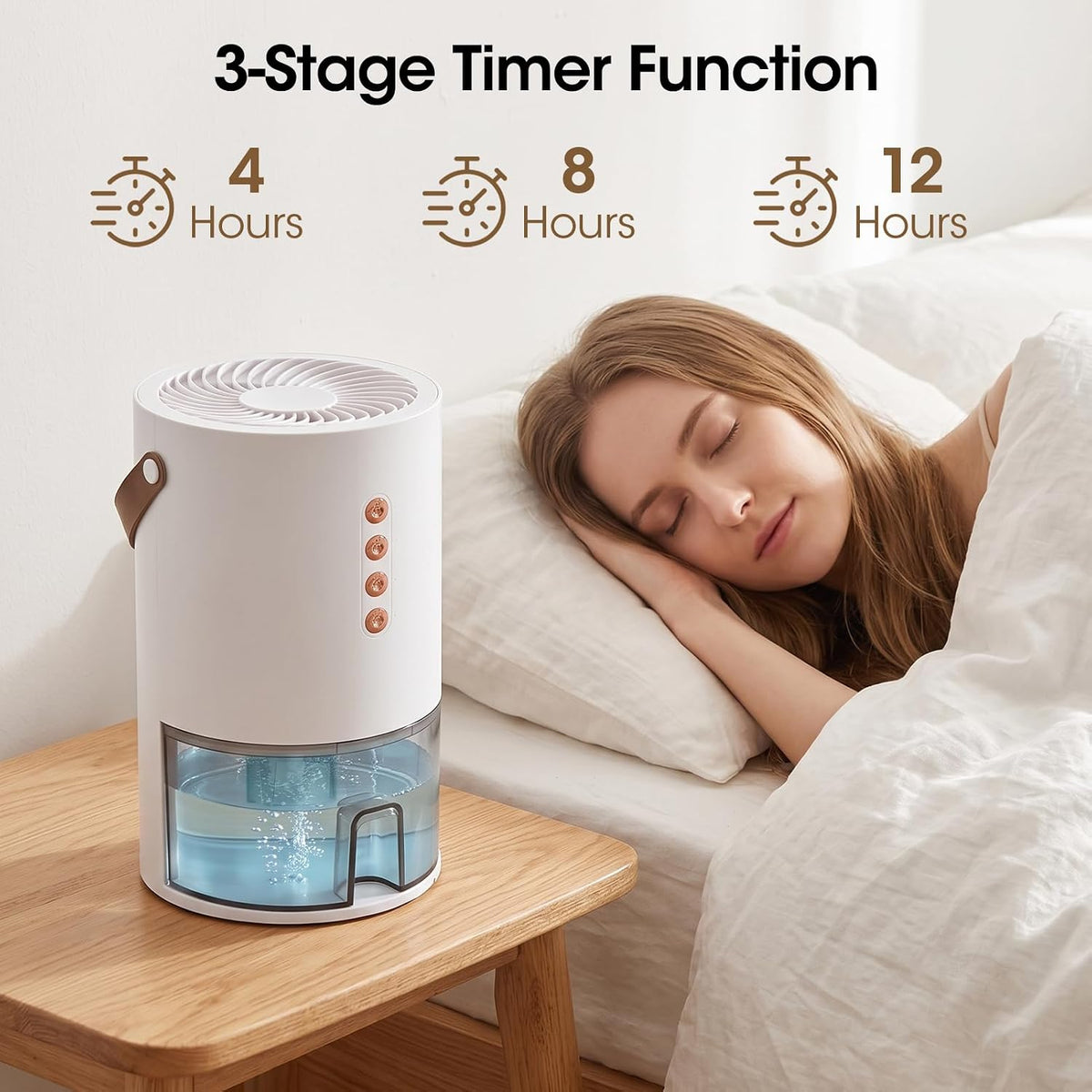 Small Dehumidifier,Ultra Quiet & Auto Shut Off Dehumidifier for Bedroom,1300ml Portable Mini Dehumidifiers for Damp, Mould,Moisture in Home,Wardrobe,Bathroom, Bedroom