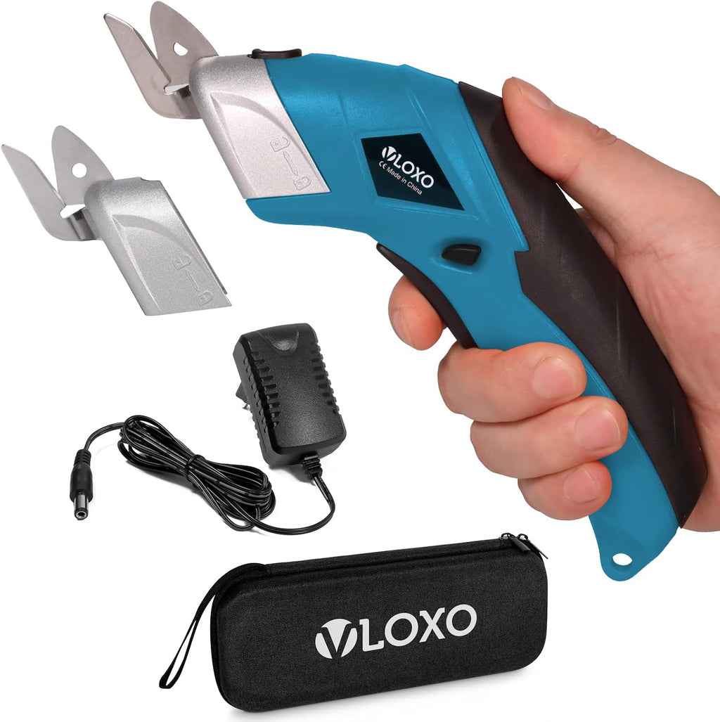 VLOXO Cordless Electric Scissors Super Scissors with 2 Types of Blades