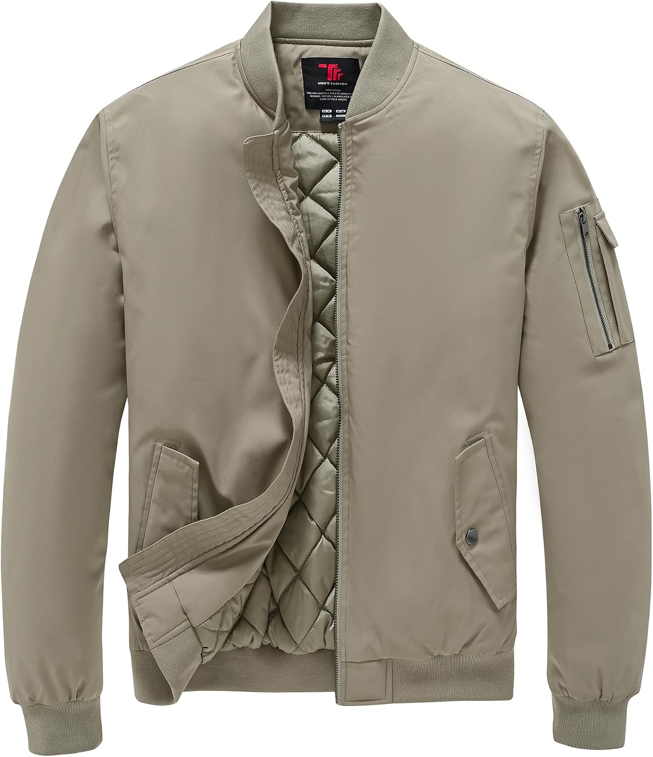 TBMPOY Men's Winter Bomber Jacket Fall Casual Windbreaker Softshell Jackets