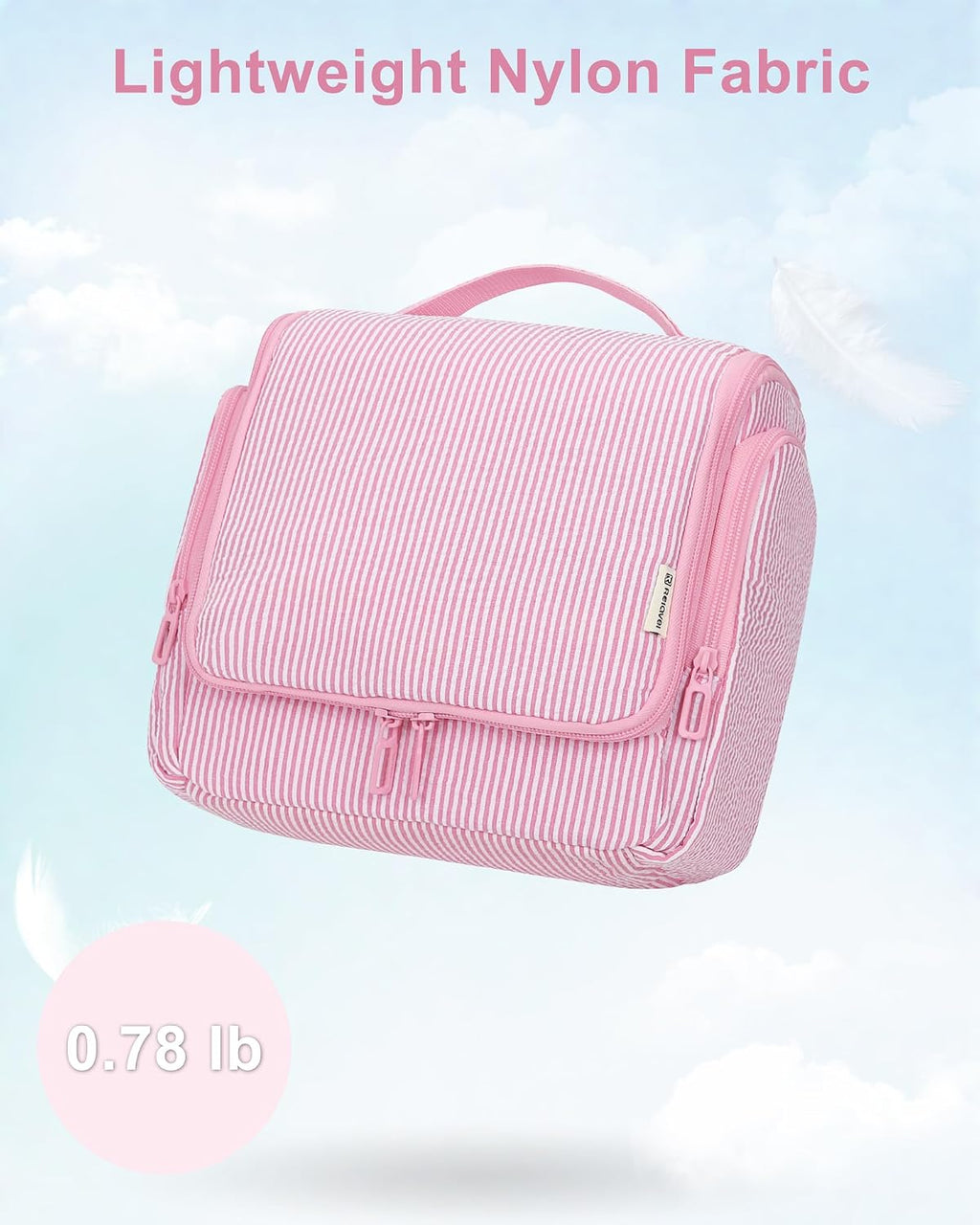 Relavel Travel Hanging Toiletry Bag, Makeup Bag for Women Girls Kids Gifts