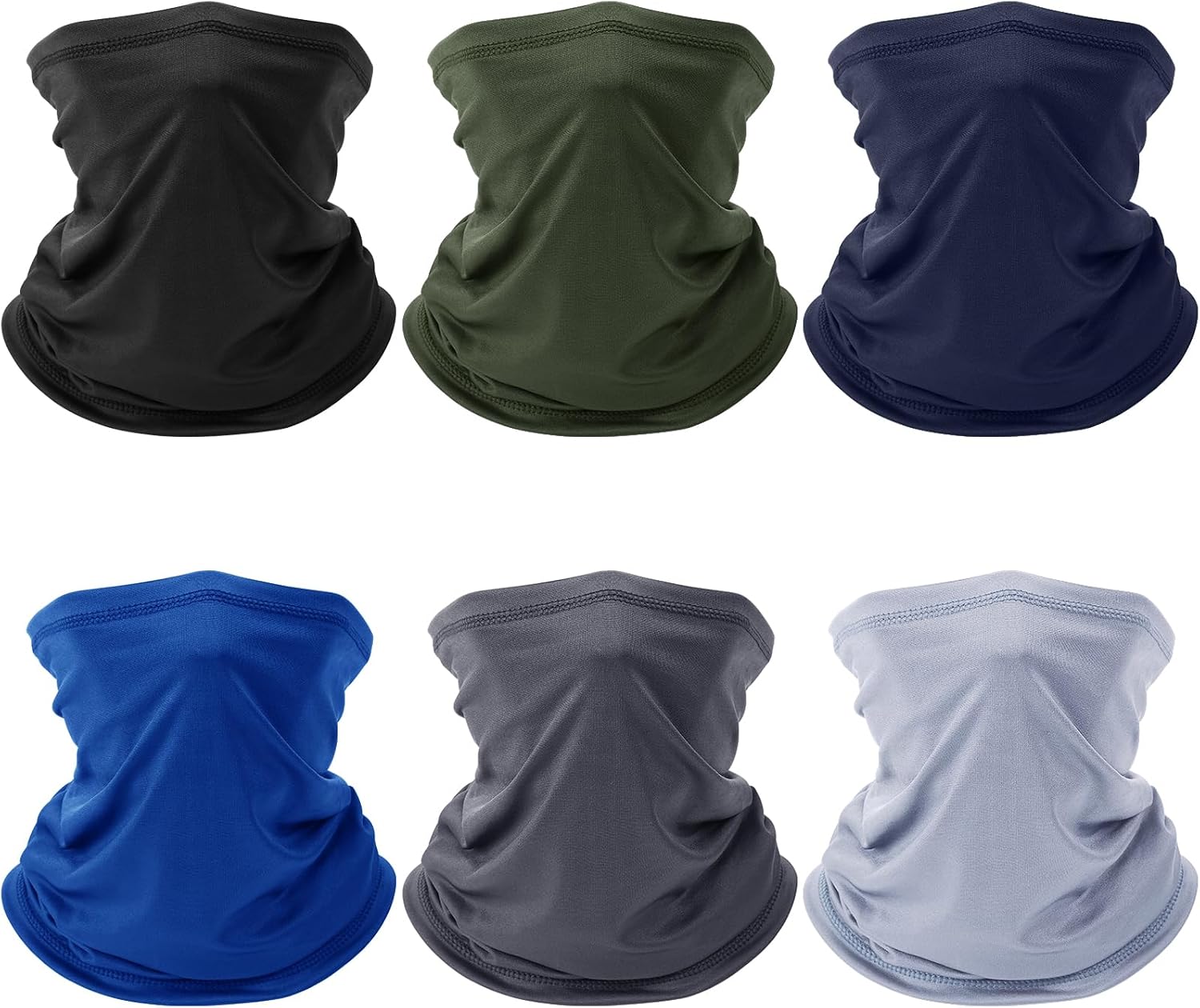 PAETAE 6 Pack Neck Gaiter, Gator Summer UV Dust Mask Cooling Neck Gaiters