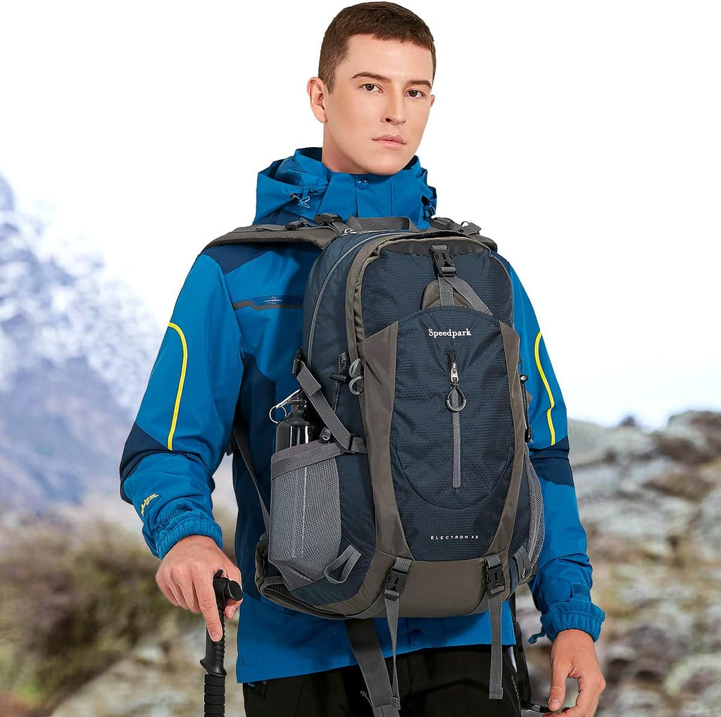 SPEEDPARK 40L Hiking Backpack, Lightweight Camping Daypack with Rain Cover
