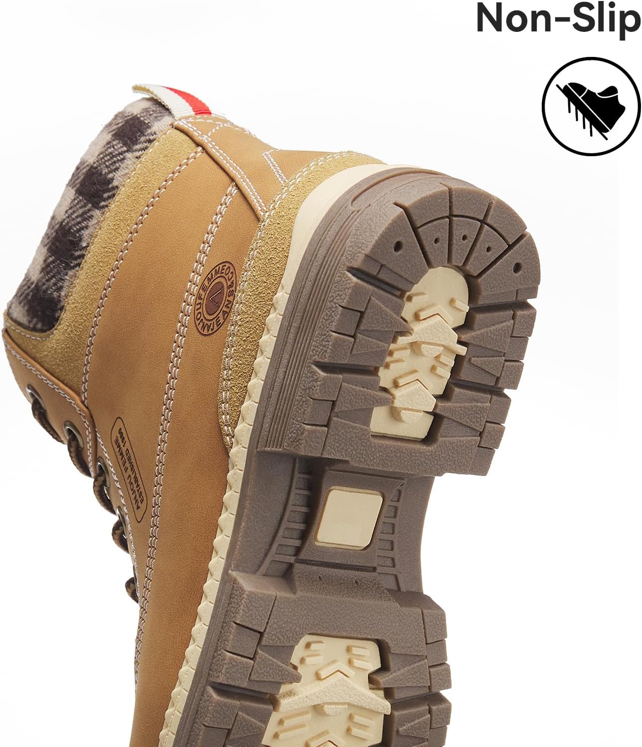 ANJOUFEMME Outdoor Hiking Boots for Women Waterproof - Womens Ankle Boots Lightweight Snow Winter Boots for Trekking Walking