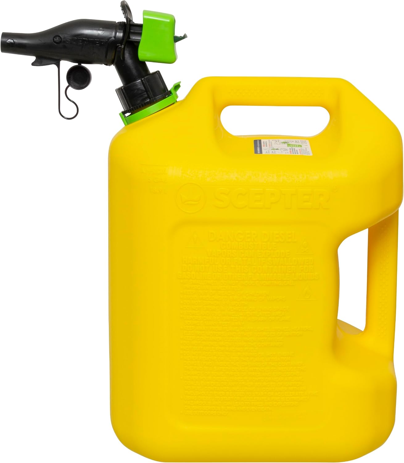 Scepter 5G Gas Can with Spill Proof SmartControl Spout, Diesel Only, 4-Pack
