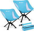 VILLEY 2-Pack Portable Folding Camping Chairs, Lightweight, Blue