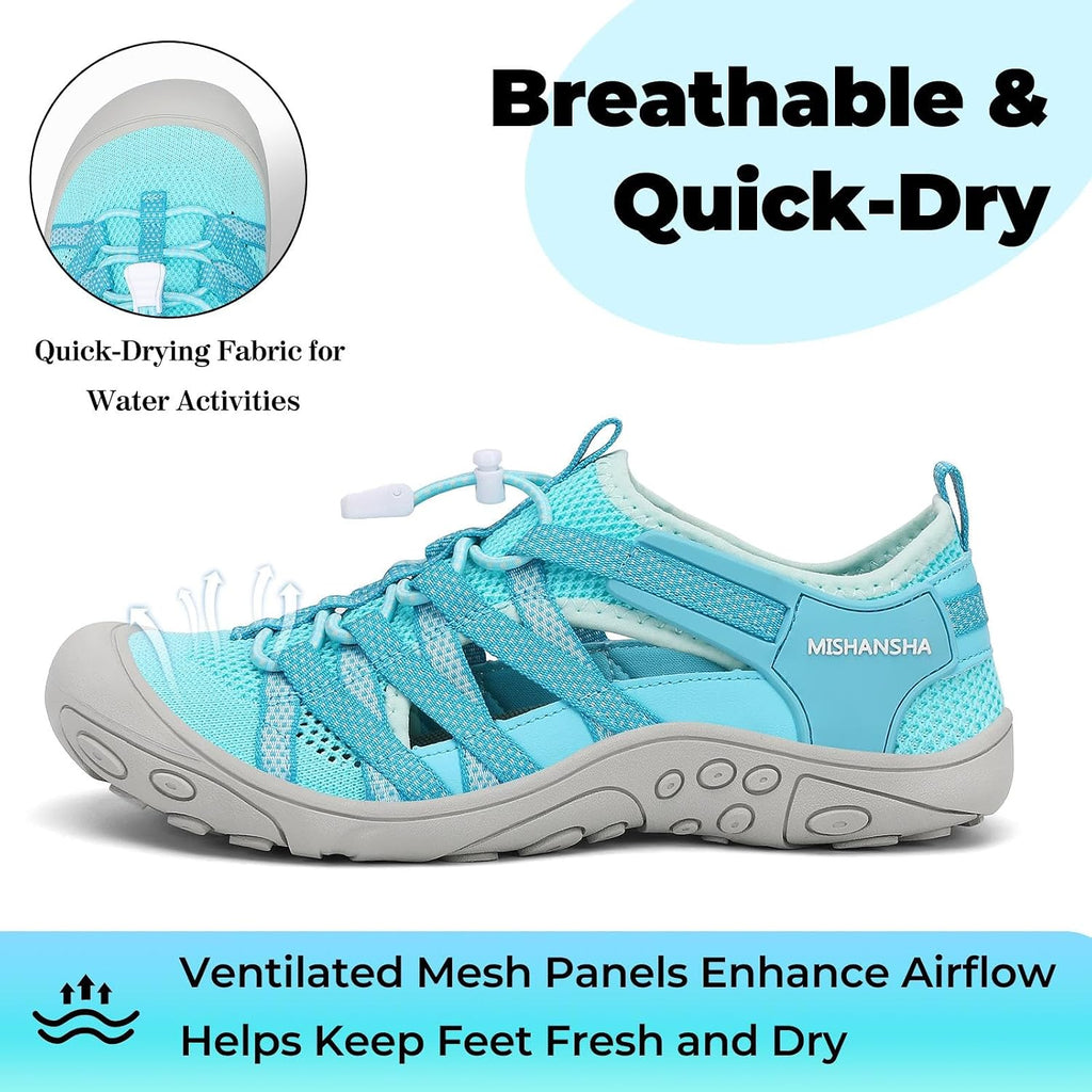 Mishansha Women’s Hiking Sandals Closed Toe, Lightweight Breathable Water Sandals, Non-Slip Outdoor Sport Sandal for Walking Trekking Beach