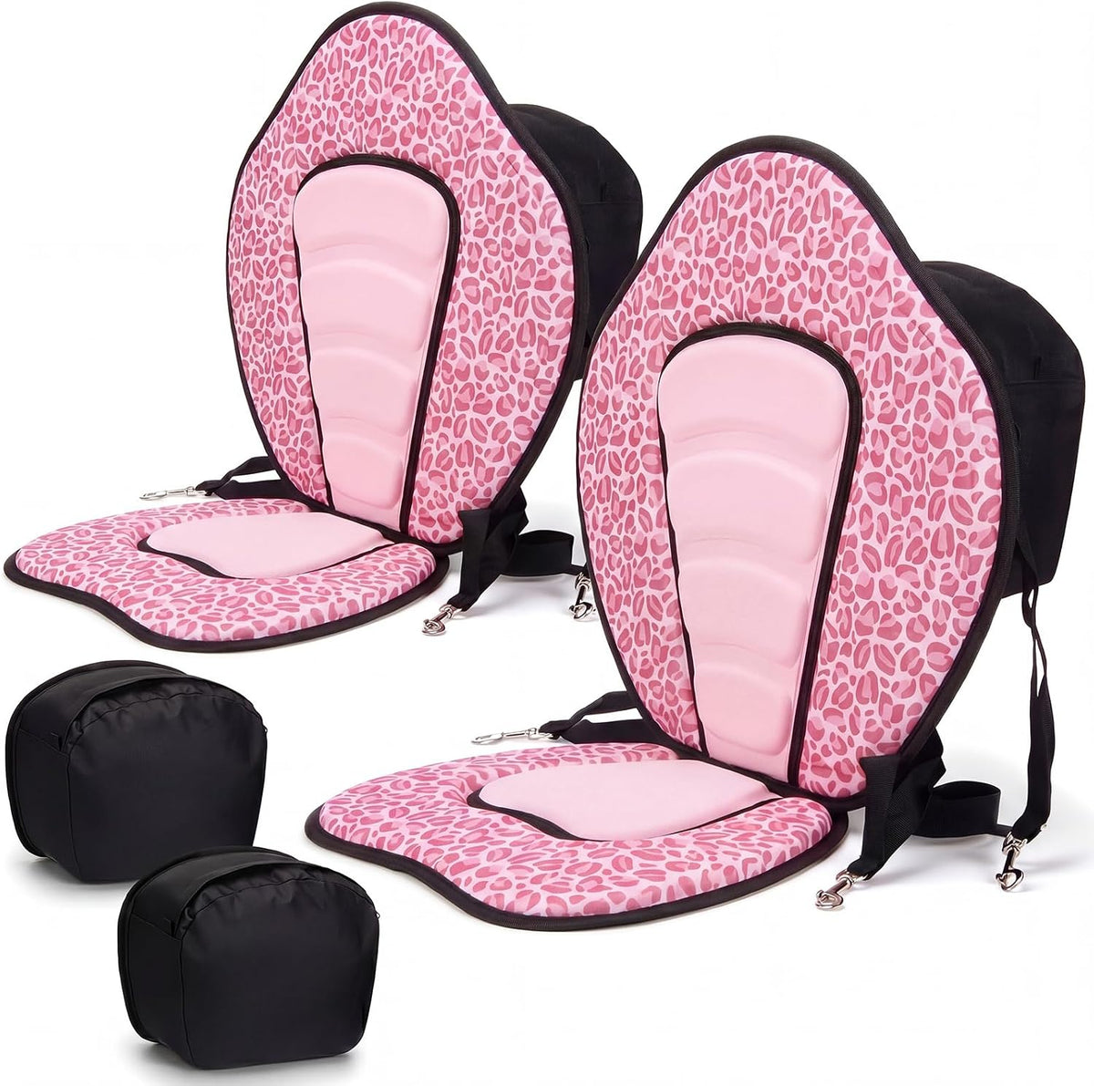 Vinsot 2 Set Kayak Paddle Board Seat Back Support,Pink Leopard