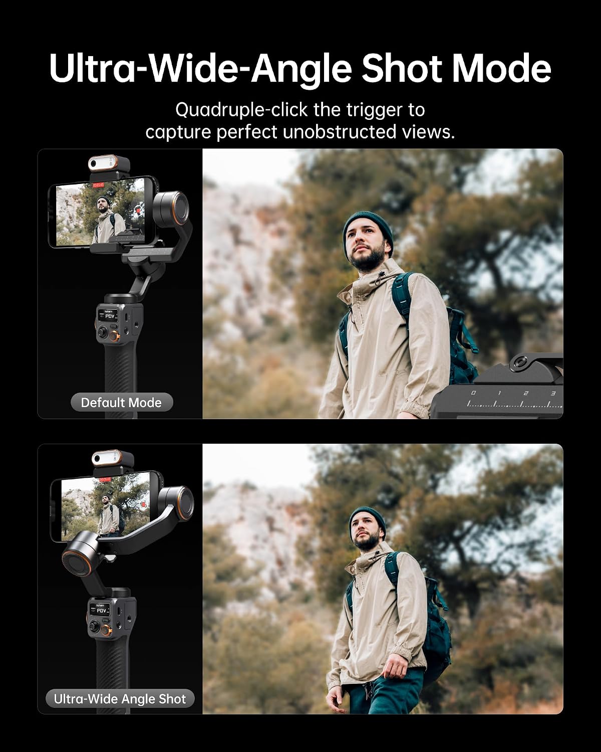 Hohem iSteady M6 Kit Smartphone Gimbal Stabilizer, Magnetic AI Tracking Sensor Fill Light, OLED Display, 3-Axis Phone Gimbal for iPhone Android, Phone Stabilizer for Video Recording, YouTube TikTok