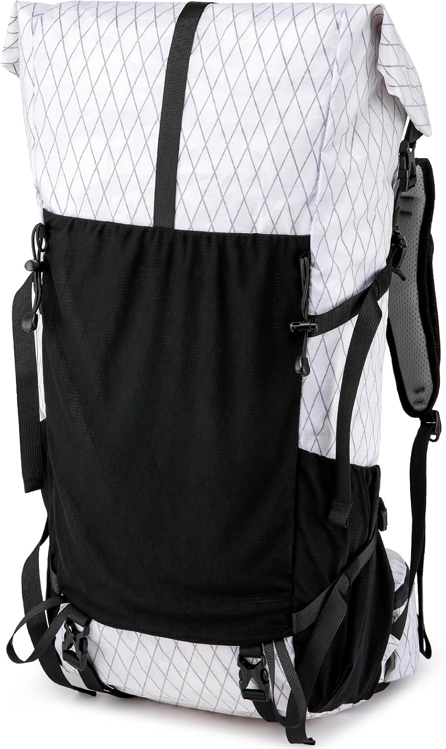 Hiking Backpack,40L to 50L Extra Large Capacity Hiking Bag,Internal Frame Camping Backpack,Upgraded X-PAC Lightweight Sport Daypack Travel Backpack Fit For Mountain Climbing Camping(White)