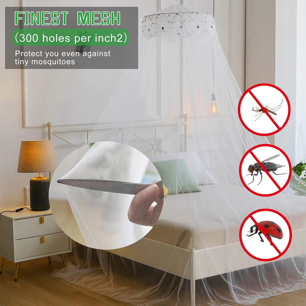 Mosquito Net Bed Canopy for Girls Dome Bed Curtains Tent Twin Queen Size