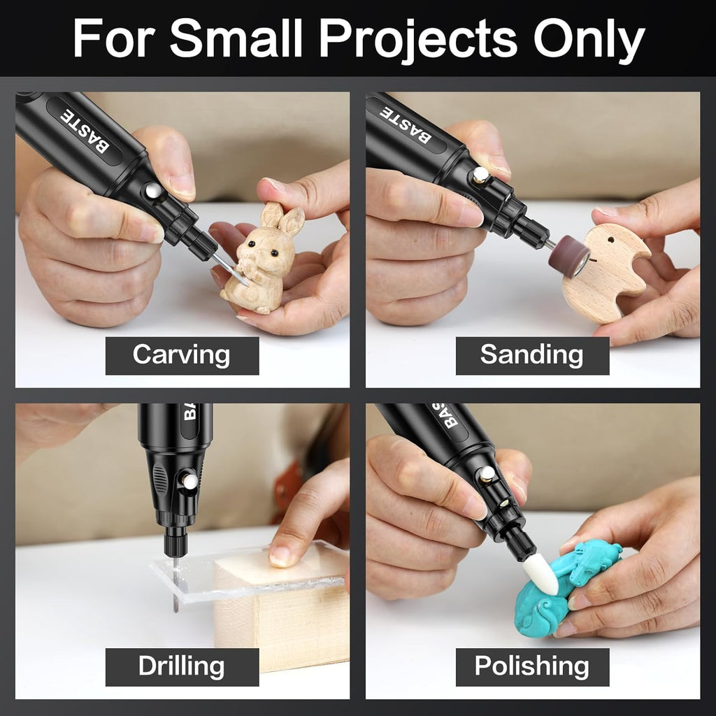 Baste Mini Cordless Rotary Tool, 5-Speed 18000 RPM, 109Pcs Accessories