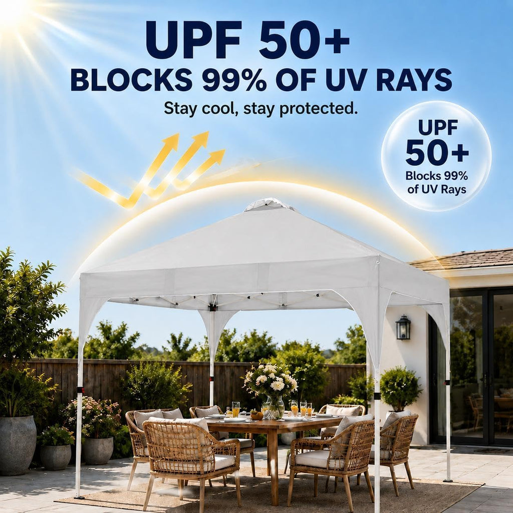 Yaheetech 10x10 Pop Up Canopy Tent for Outdoor Events, Light Gray