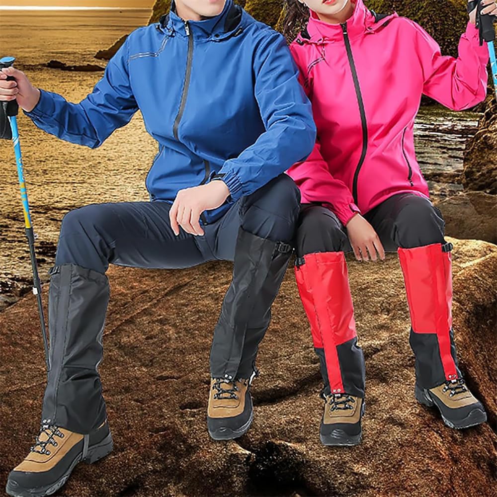 Hiking Gaiters Waterproof for Boots,900D Hunting Gaiters,Adjustable Snow Boot Gaiters for Climbing, Dirt-Proof Ripstop Shoe Gaiters for Men Women