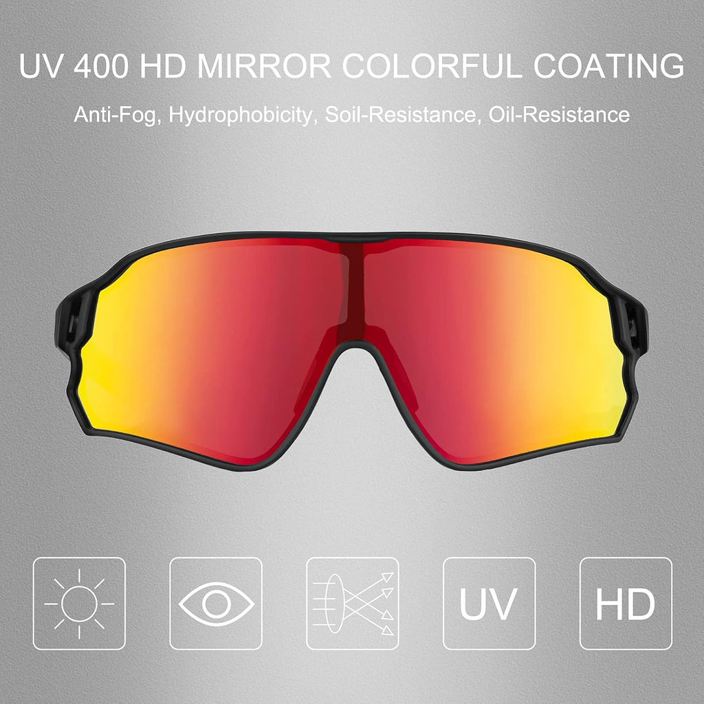 ROCKBROS Polarized Sports Sunglasses Anti-Glare HD Cycling Sun Glasses
