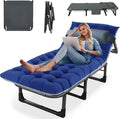 Folding Camping Cot for Adults,Adjustable Sleeping Cot with Mattress
