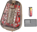 Tactical Helmet Light,4 Modes Visible LED IR Constant-on/Strobe,Waterproof Ladybird Lamp Survival Signal Light for Outdoor Sports Survival Signal Light,1*CR123A Battery Included.