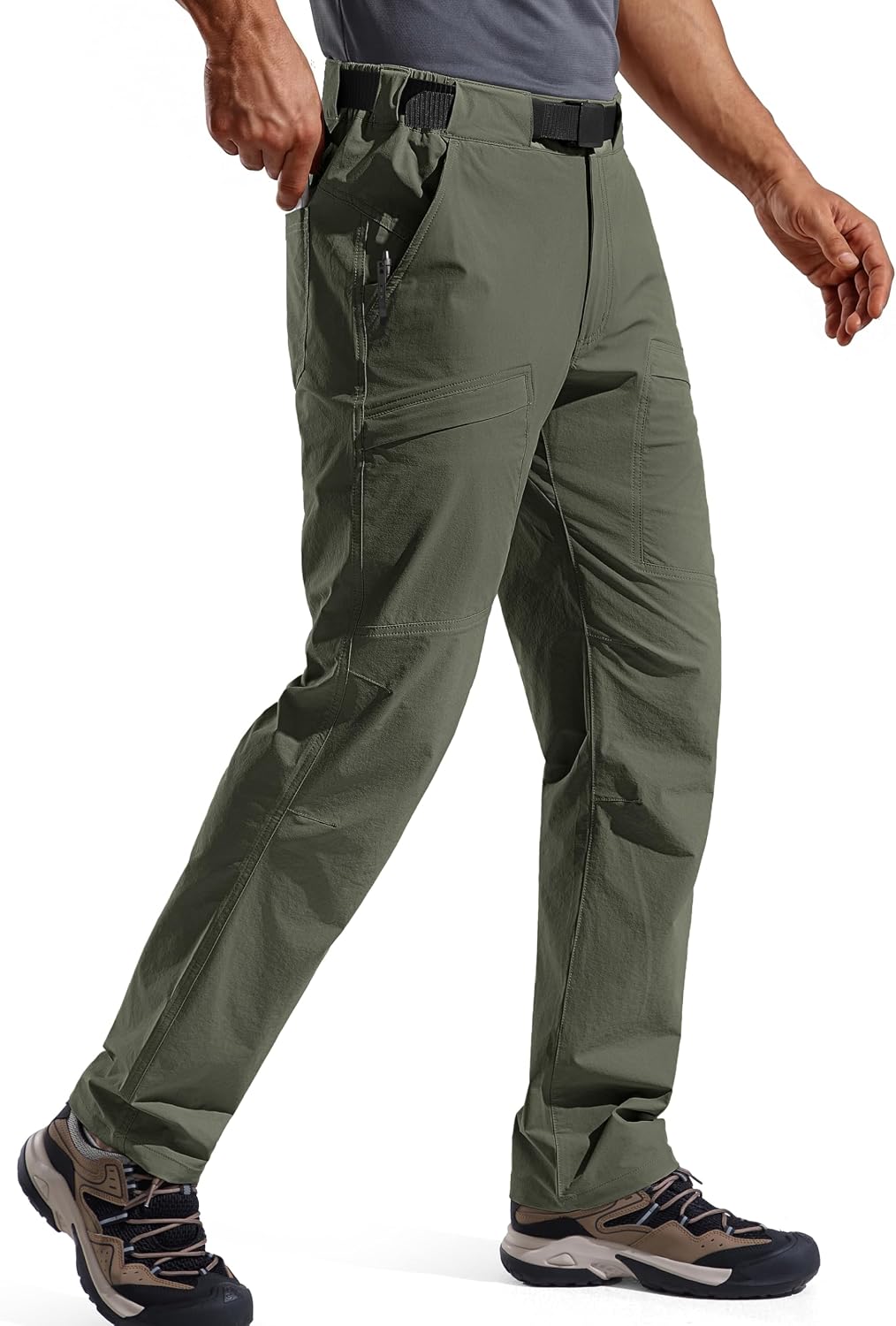FREE SOLDIER Men's Outdoor Cargo Hiking Pants with Belt