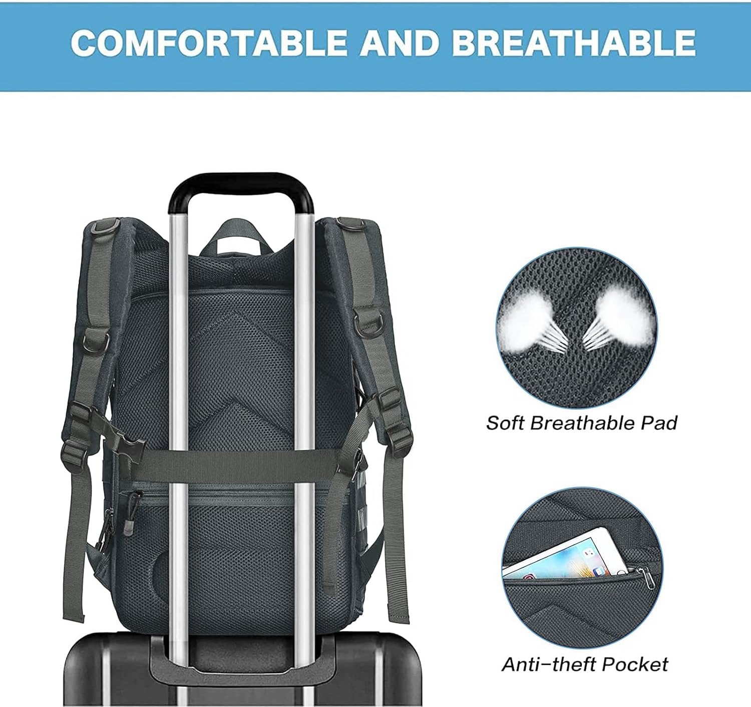 MOSISO Camera Backpack, DSLR/SLR/Mirrorless Tactical Camera Bag Case