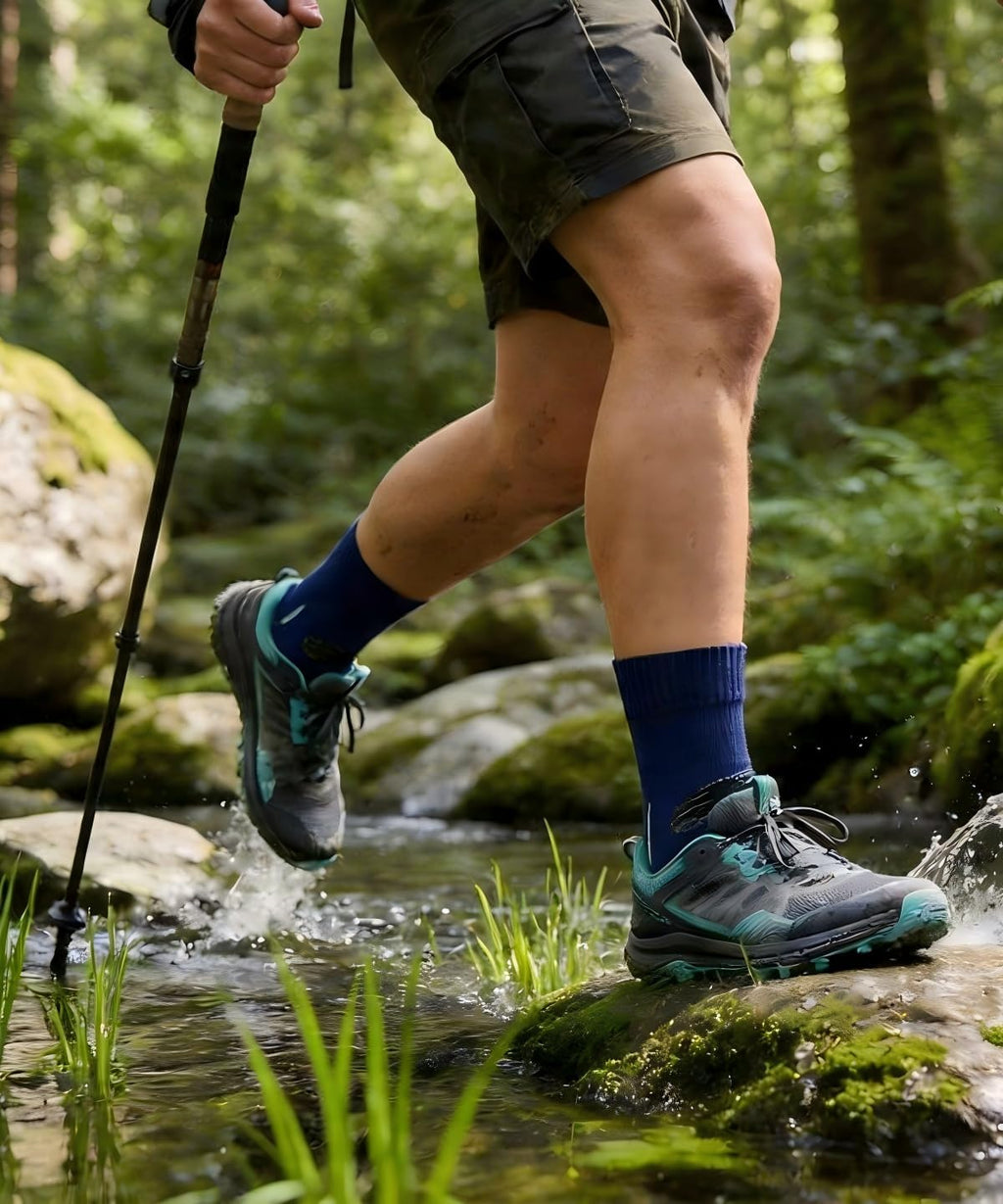 RANDY SUN Waterproof Socks, Unisex Hiking Wading Trail Running Kayaking Crew Socks