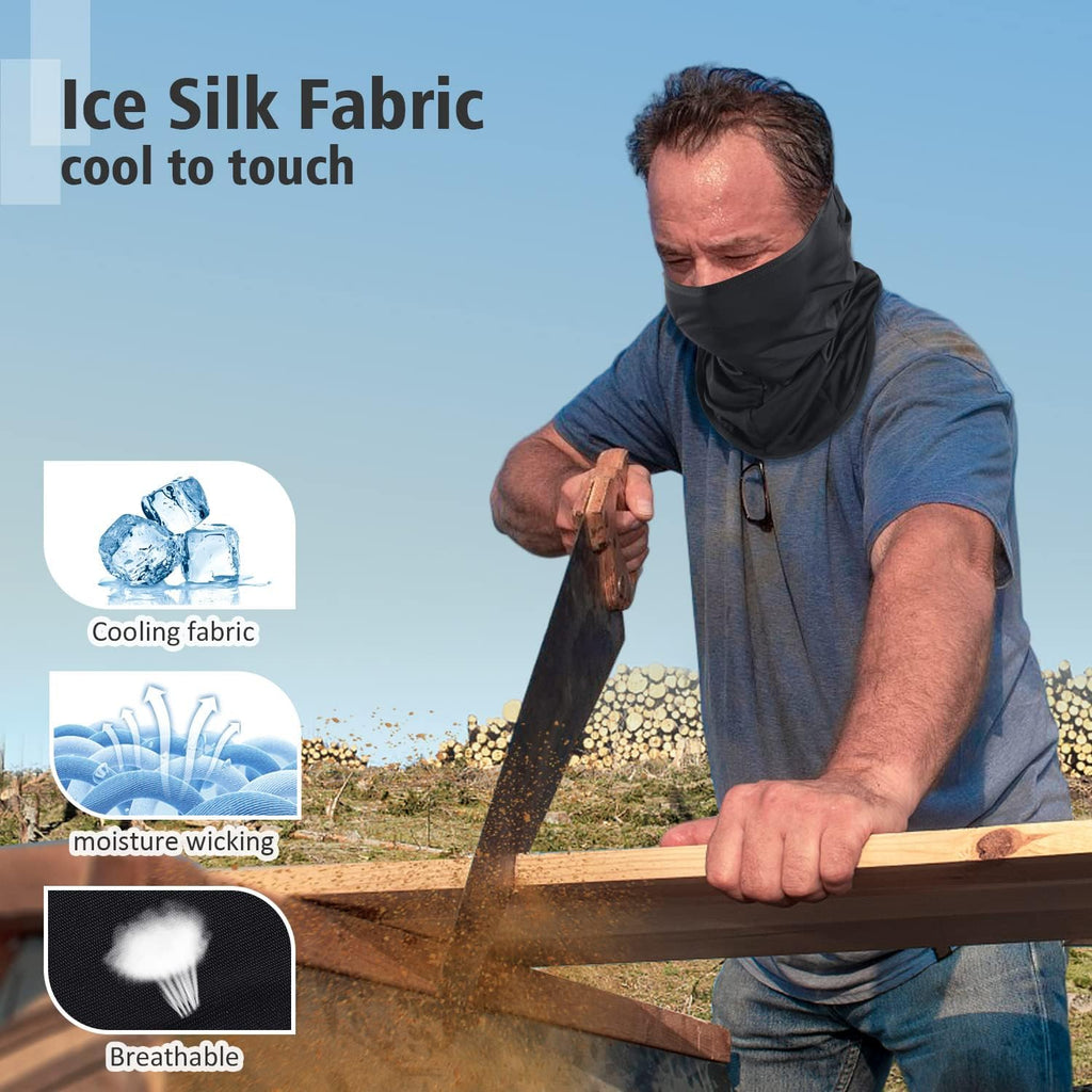 LUOLIIL VOE Cooling UV Balaclava Face Mask,Summer Ice Silk for Motorcycle