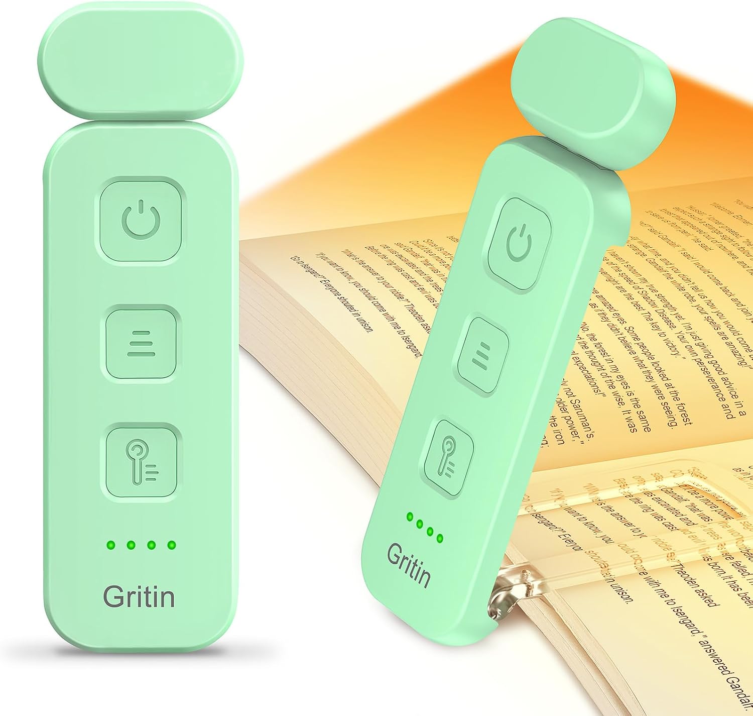 Gritin Reading Light, Rechargeable Book Light for Reading in Bed
