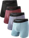 BAMBOO COOL Men's Boxer Briefs Ultra Breathable Underwear Multipack