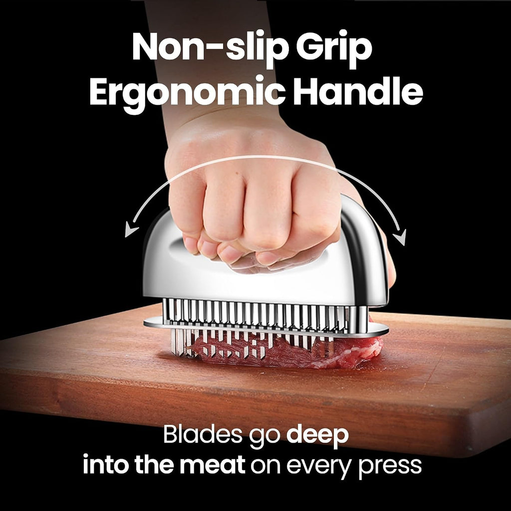 Gourmet Easy Meat Tenderizer Tool with 60 Stainless Steel Sharp Needles