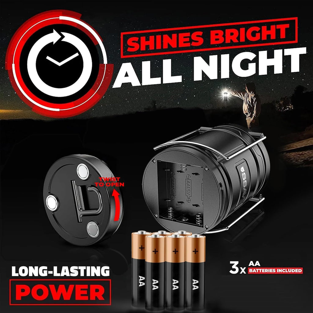 SSAV Battery Powered LED Lanterns (Batteries Included) (2 Pack)