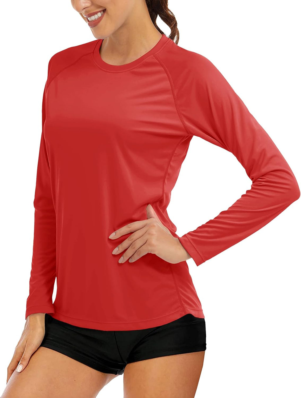 MAGCOMSEN Women's Long Sleeve Shirts UPF 50+ Sun Protection Shirts for Hiking Fishing Workout Rash Guard
