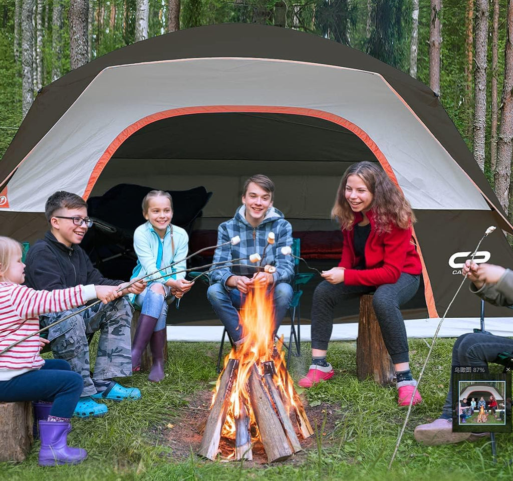 CAMPROS CP Tents for Camping 2/4/6 Person, Waterproof Windproof Dome Tent