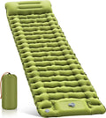 Sleeping Pad for Camping, Built-in Foot Pump with Pillow