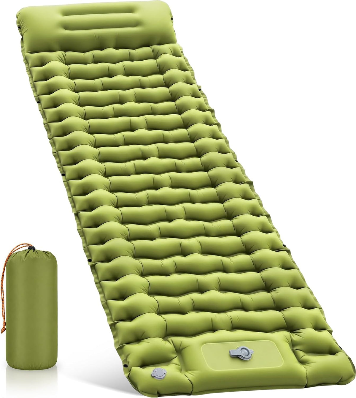 Sleeping Pad for Camping, Built-in Foot Pump with Pillow