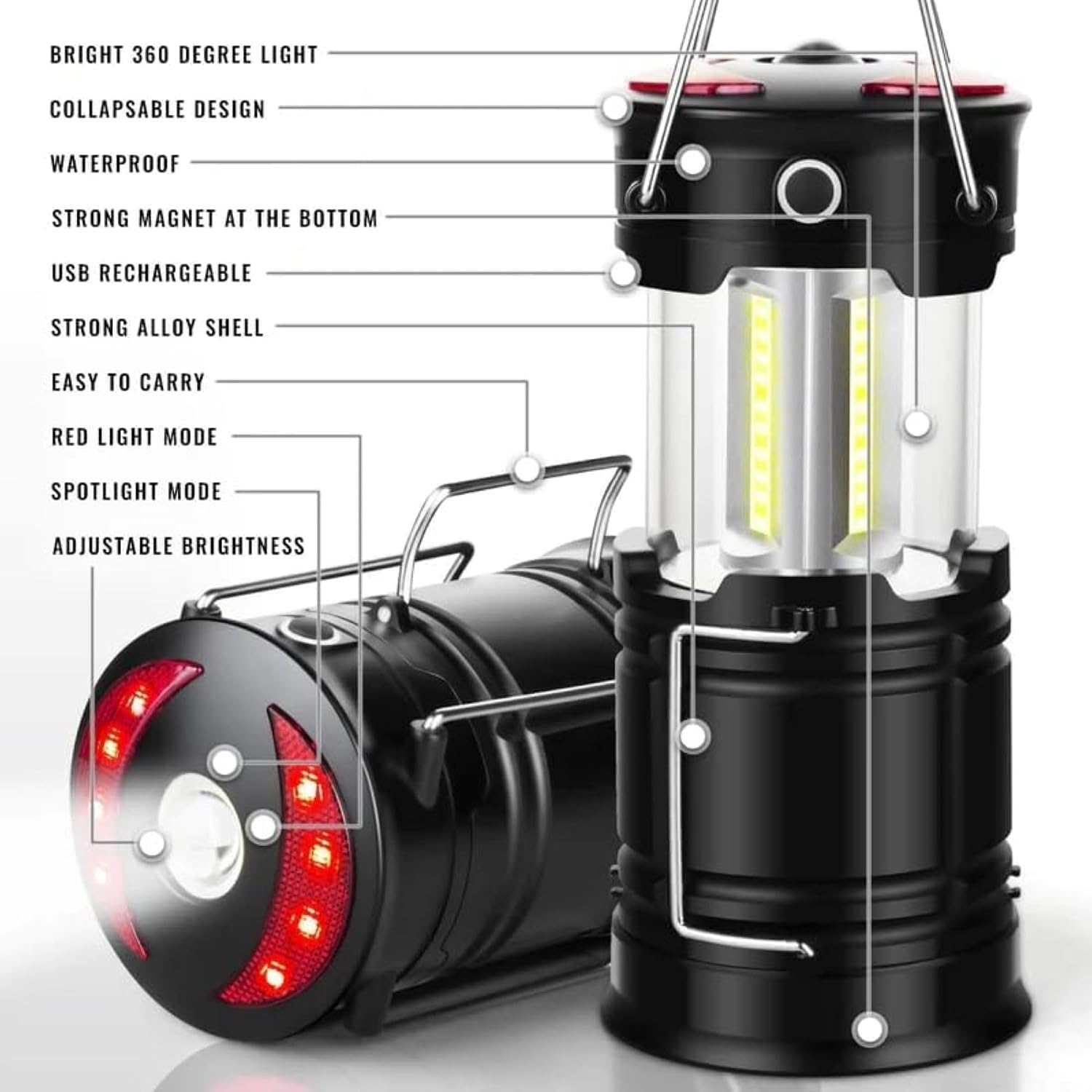 Night Buddy LED Headlamp Rechargeable Flashlight for Adults Camping Essentials Backpacking Lights 4X Brighter Other Headlight Headband Lamp 5 Light Modes Hiking Gear Must Haves (Headlamp + Lantern)