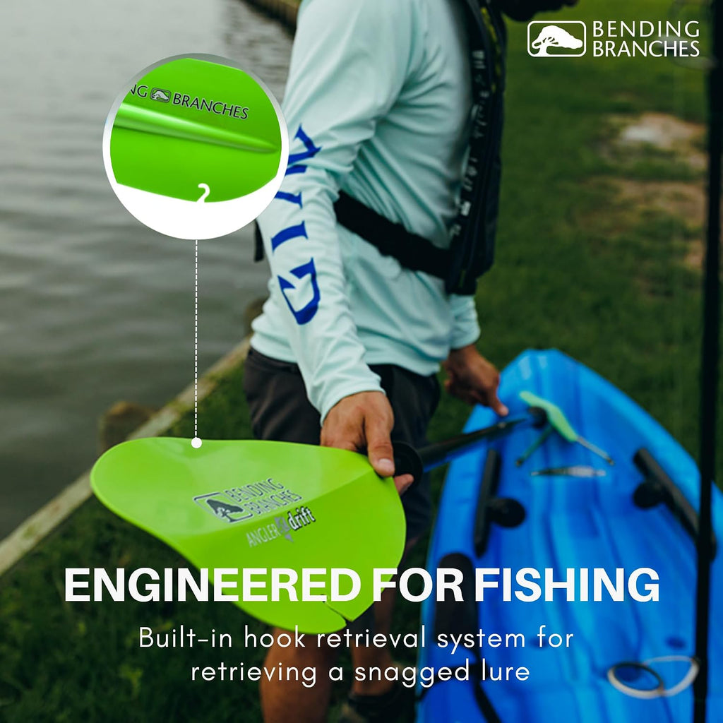 BENDING BRANCHES Angler Classic Versa-Lok Kayak Fishing Paddle – Adjustable Versa-Lok Ferrule, Lightweight Fiberglass Shaft, Fiberglass-Reinforced Blades, 2-Piece Design