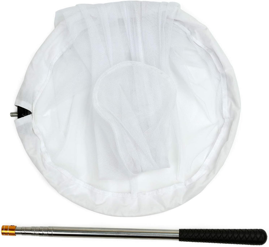 RESTCLOUD Insect and Butterfly Net with 12" Ring, 24" Net Depth, Handle Extends to 59 Inches