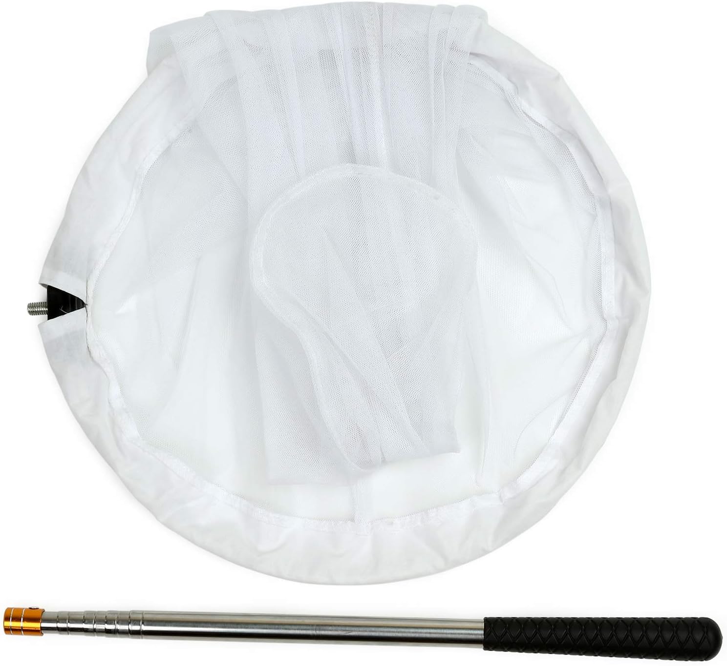 RESTCLOUD Insect and Butterfly Net with 12" Ring, 24" Net Depth, Handle Extends to 59 Inches