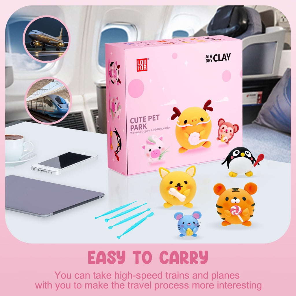 LOUFOR Air Dry Clay Kits for Kids, 12 Boxes
