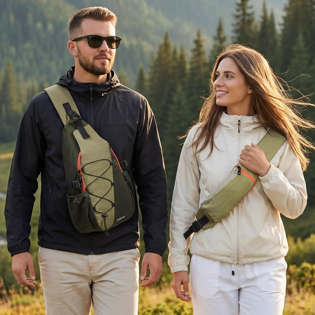 G4Free RFID Blocking Sling Bag for Men Women, Crossbody Bags Hiking Travel