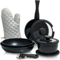 Moss & Stone 10-Piece Nonstick Pots and Pans Set, Removable Handle Cookware