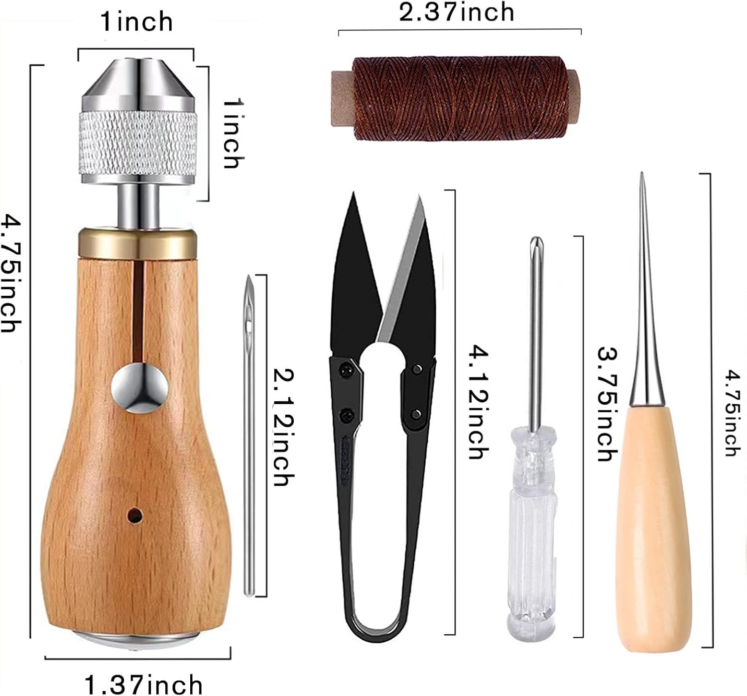 GTAAOY Sewing Awl Kit, Portable Awl Tool Stitching