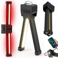 Gym Lamp, Portable Gym Lighting for Posing, Magnetic Work Light Rechargeable, 180°Rotate Foldable Camping Lamps with Hang Hook, Hiking Handheld LED Flashlight - Black