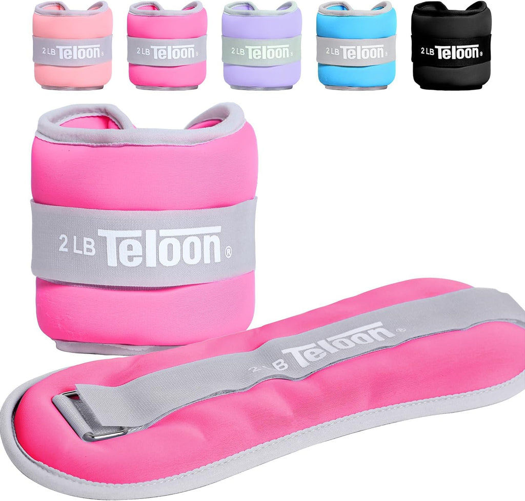 Teloon Ankle Weights Wrist Leg Arm Weights for Women Men with Adjustable Straps