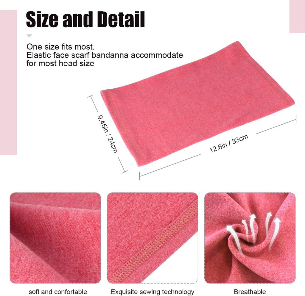 KGC 2 Pack Winter Neck Warmer Gaiter Fleece Windproof Face Mask Cover Cold Weather Scarf for Men & Women