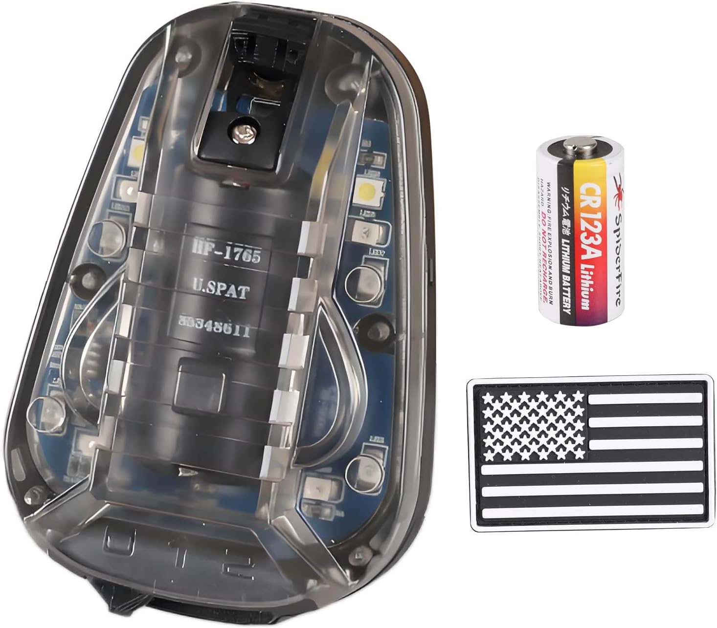Tactical Helmet Light,4 Modes Visible LED IR Constant-on/Strobe,Waterproof Ladybird Lamp Survival Signal Light for Outdoor Sports Survival Signal Light,1*CR123A Battery Included.