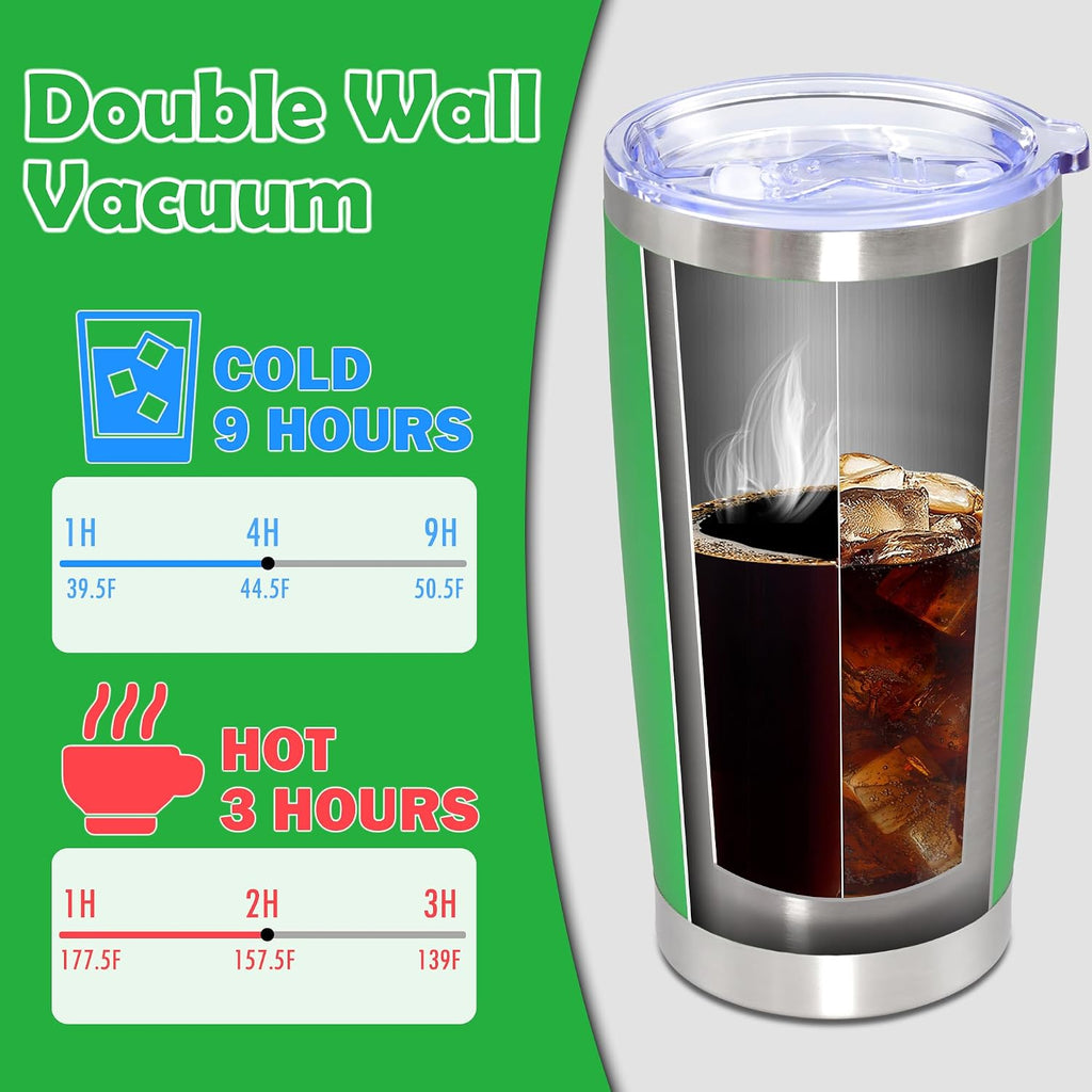 20oz Tumbler Stainless Steel Tumbler Coffee Tumbler with Lid Green, 8P